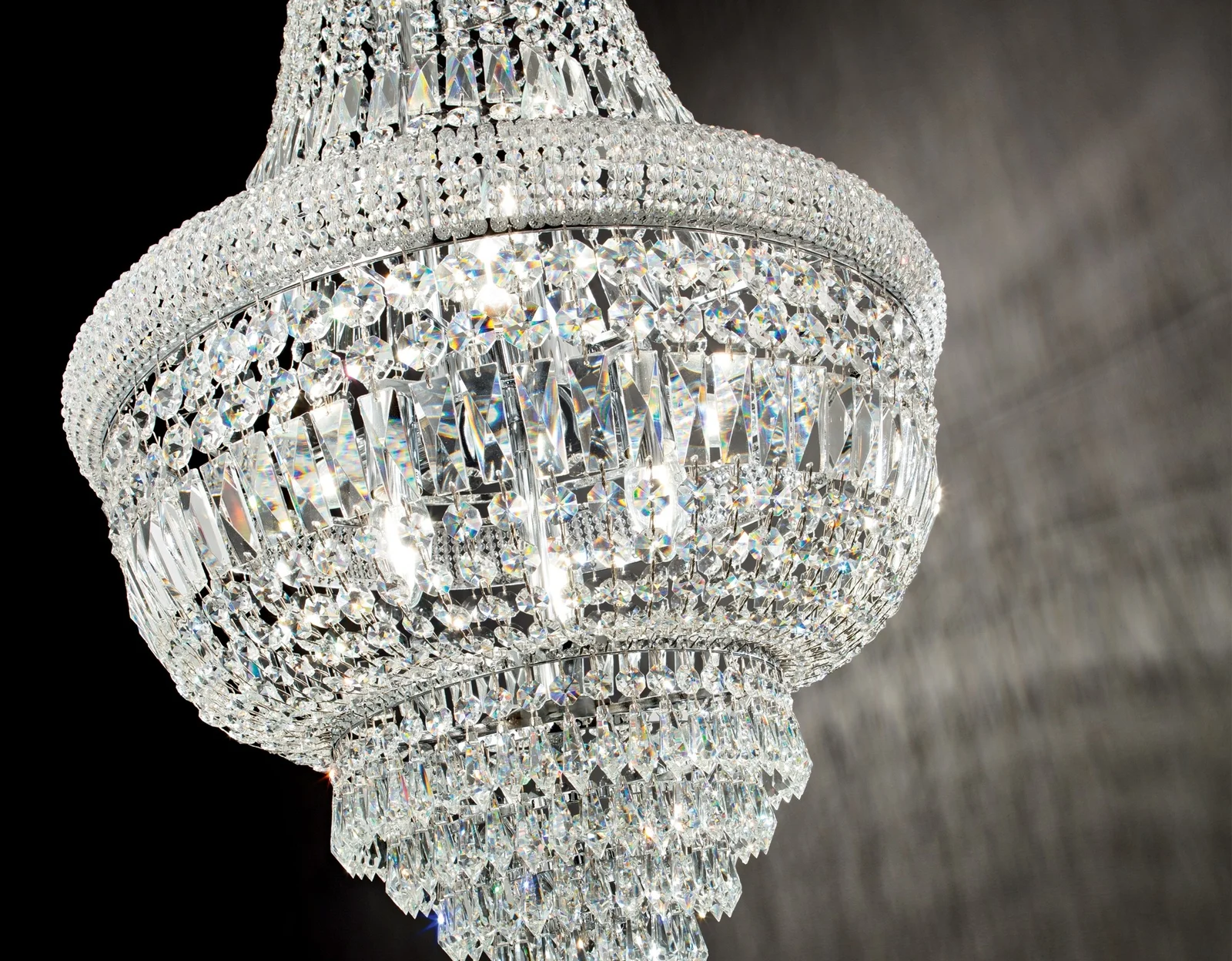 Ideal Lux Dubai cut-crystal chandelier
