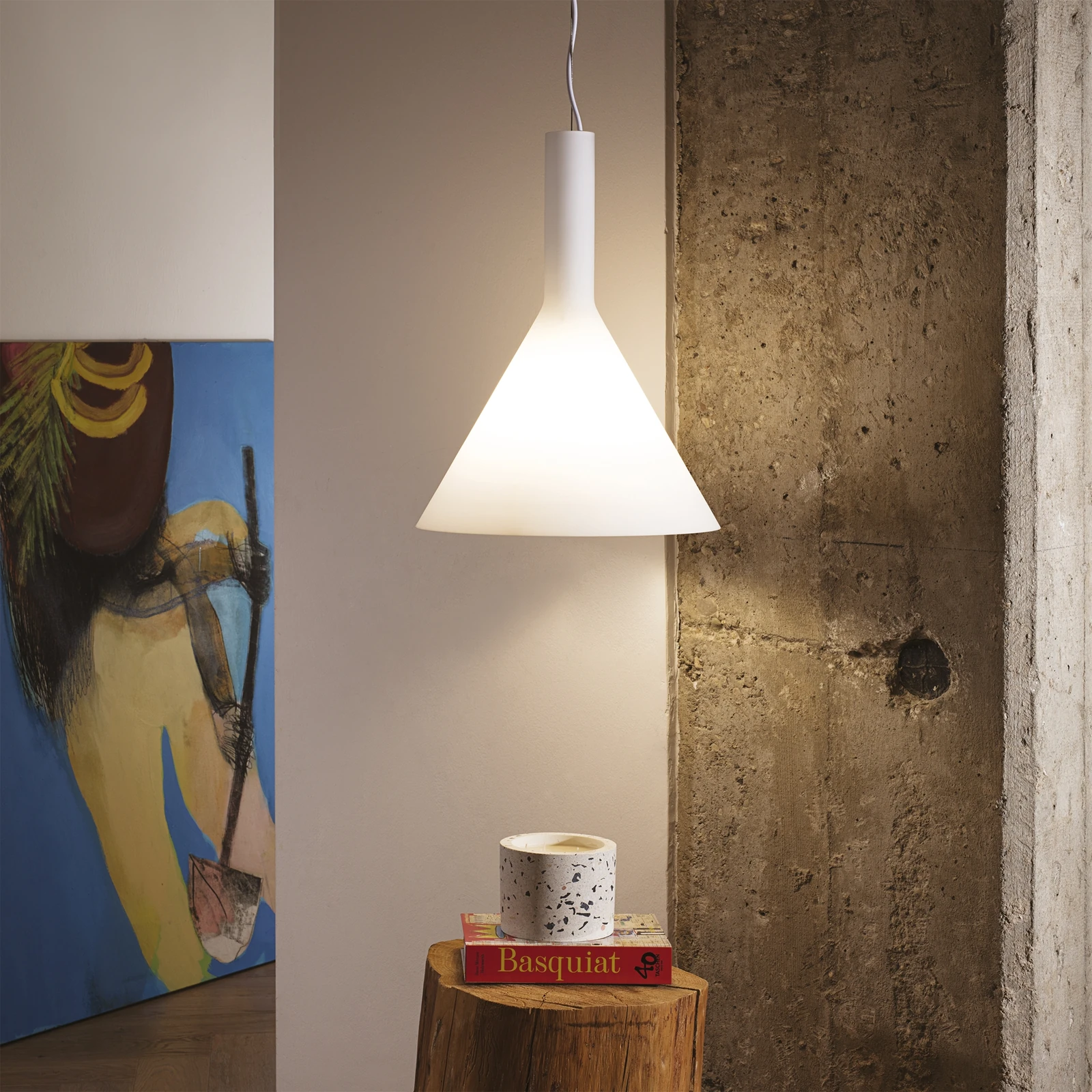 Cocktail SP1 White by Ideal Lux, installed