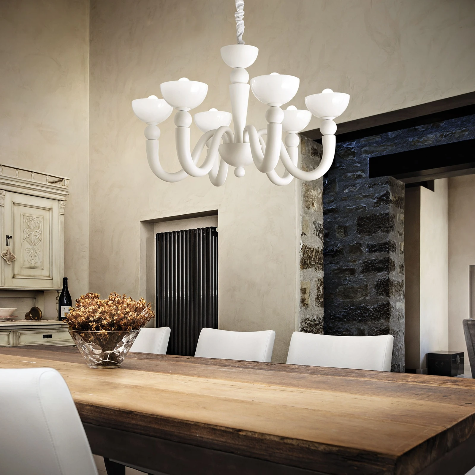 Bon Bon White by Ideal Lux, installed