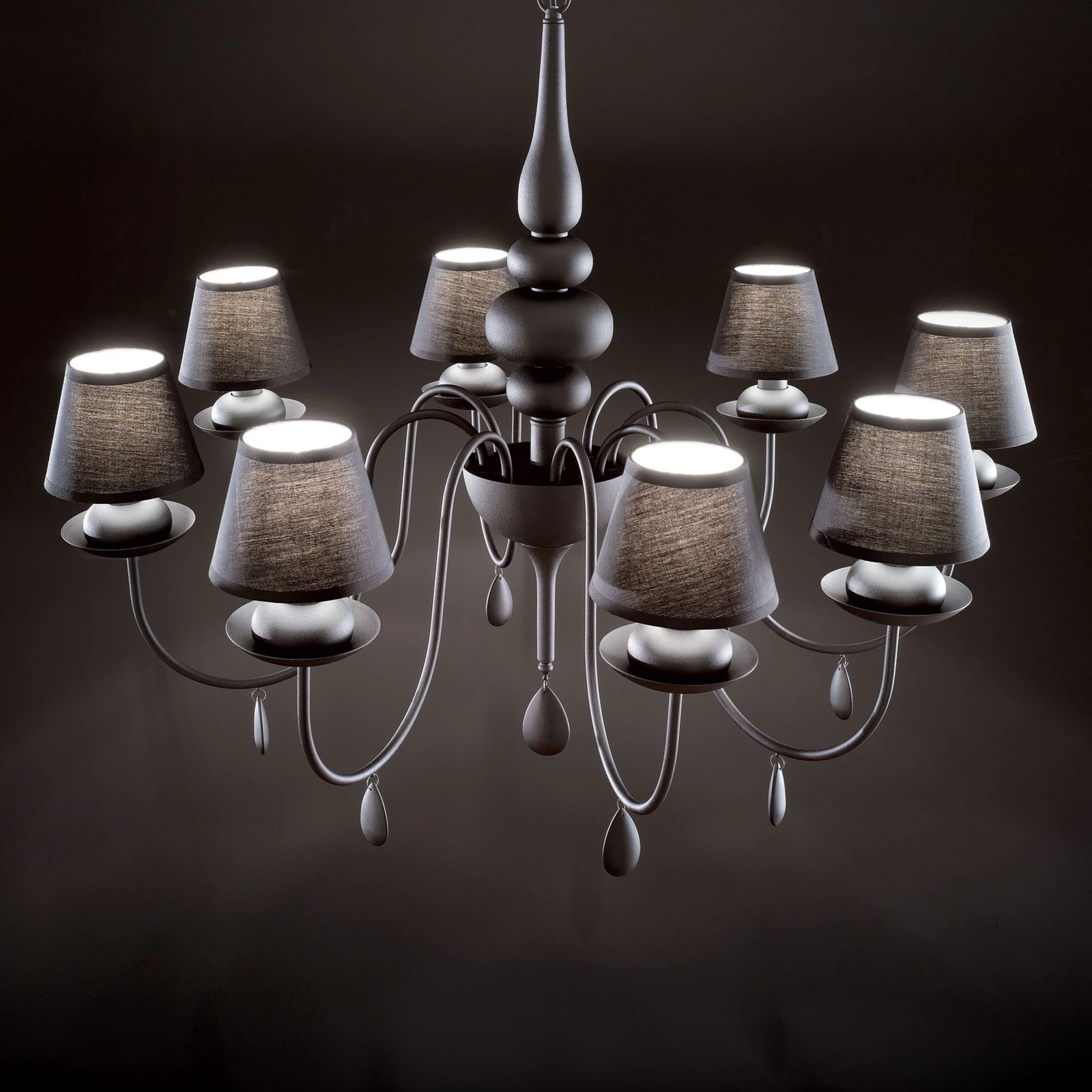 Blanche SP8 Black by Ideal Lux, installed