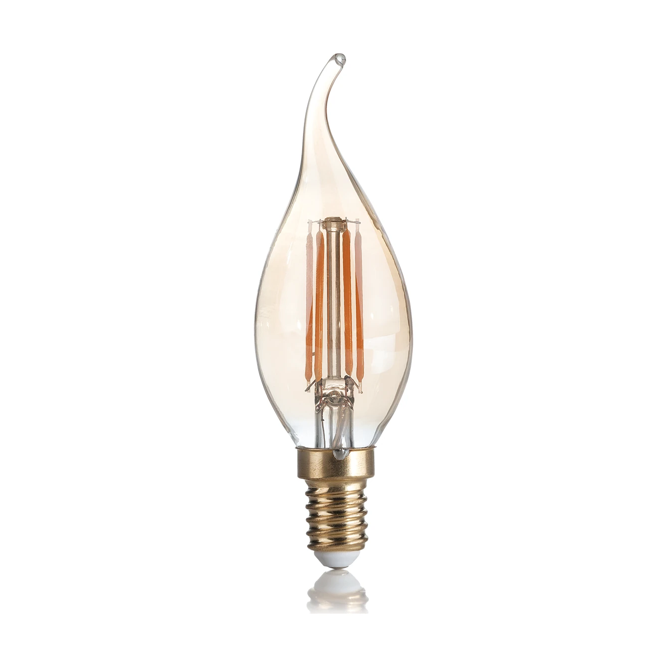 E14 Candle 4W 2200K CRI80 Amber by Ideal Lux, product photo