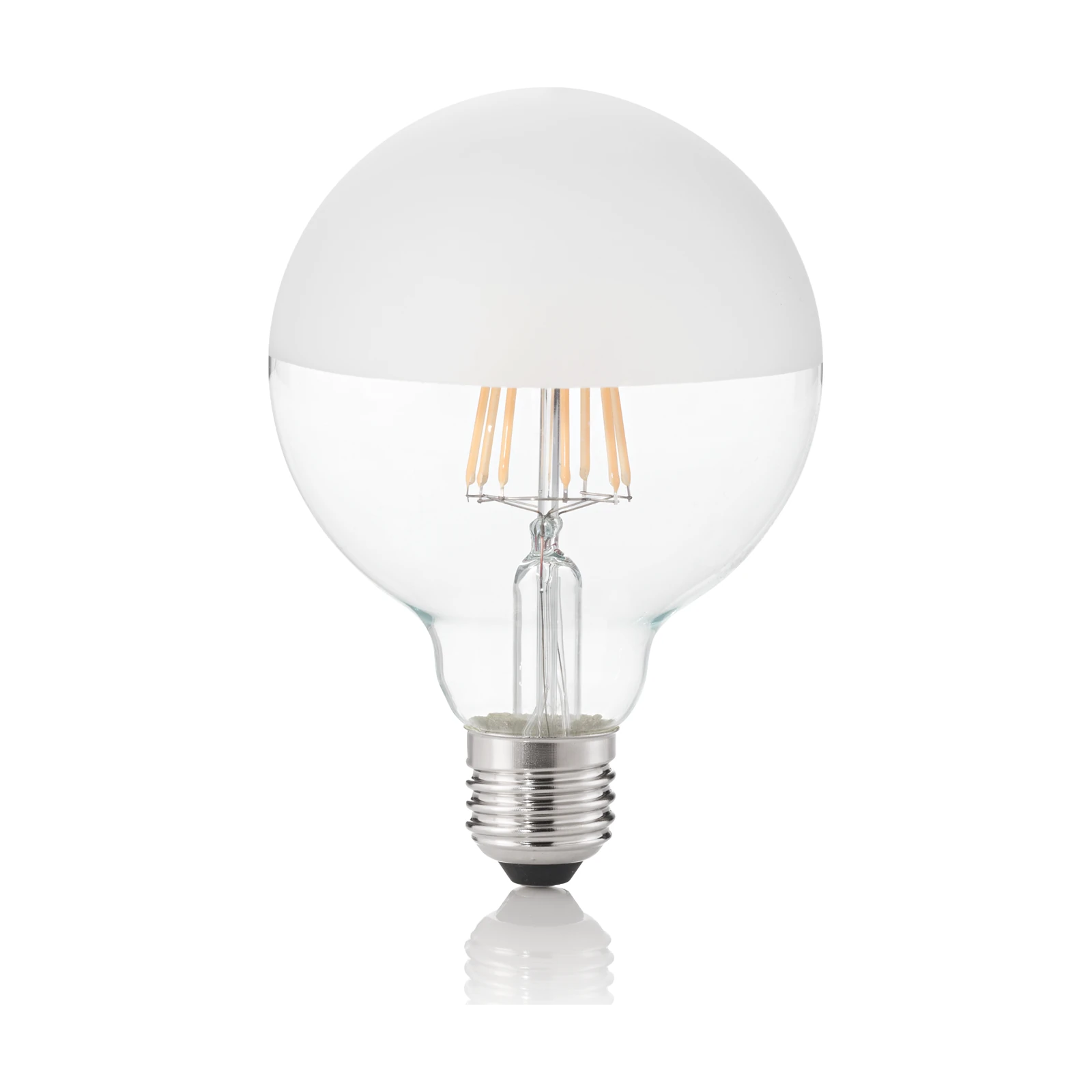 E27 Globe D095 08W 3000K CRI80 Satin Half by Ideal Lux, product photo