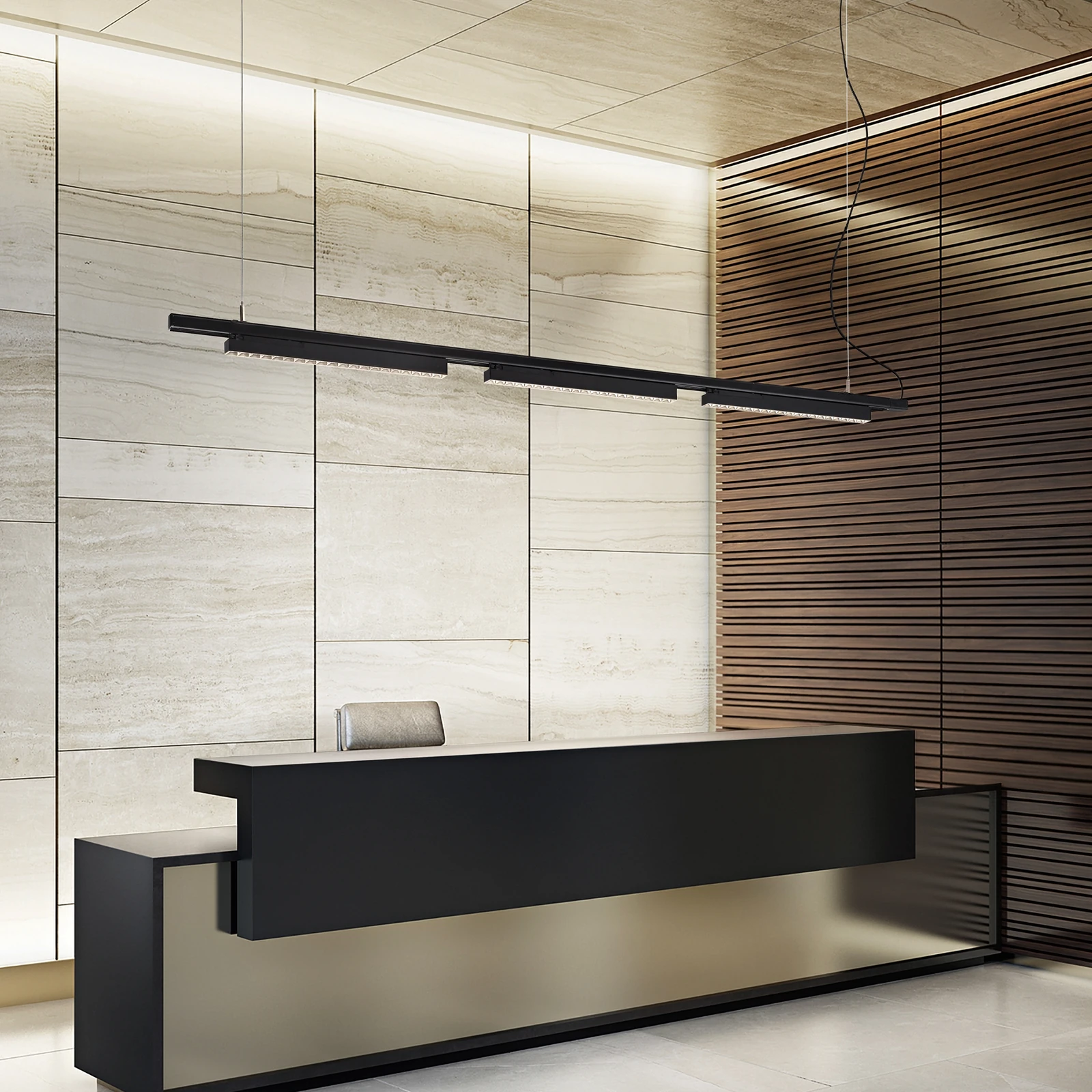 Link 3-phase Trimless Track 2000mm On/Off installed in an interior