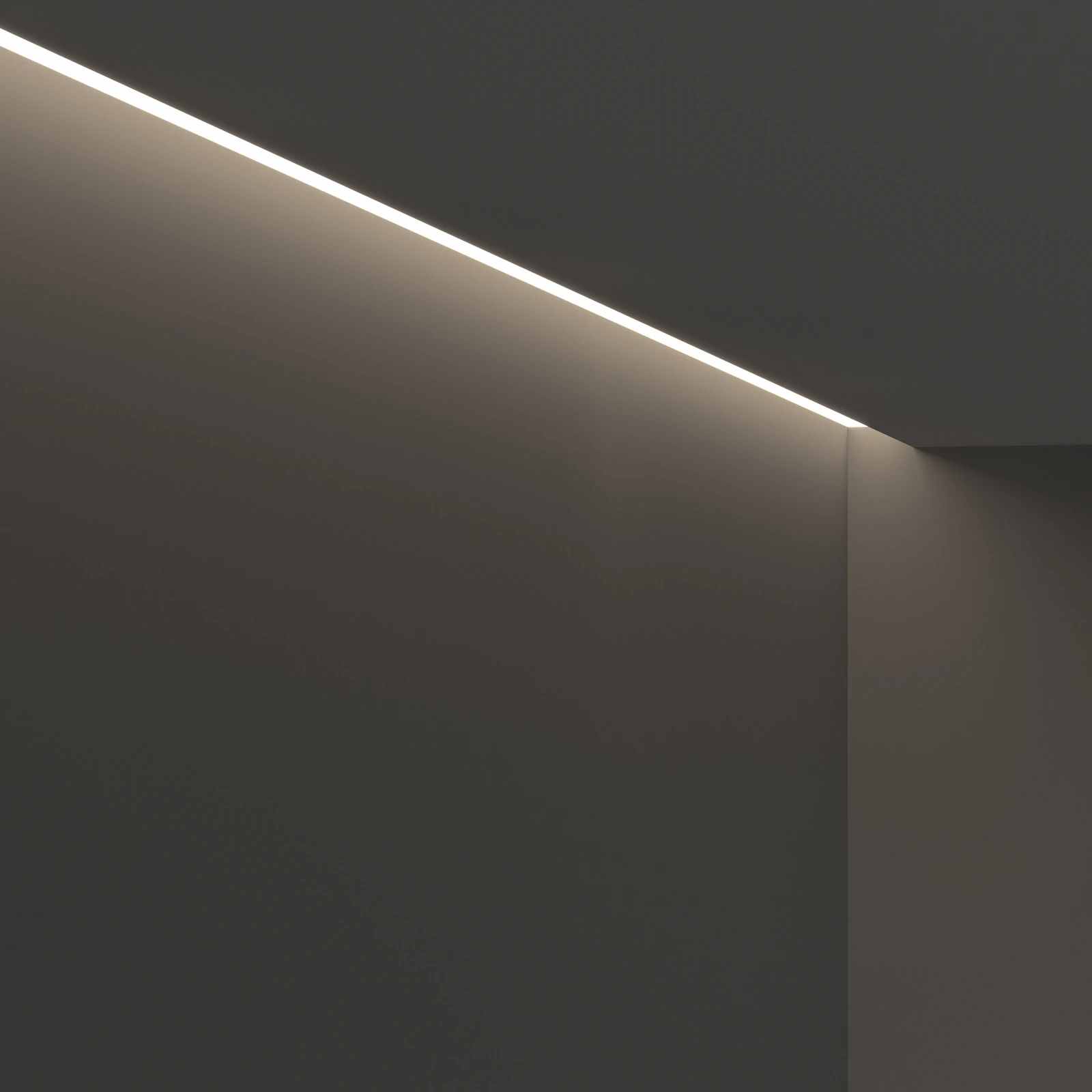 Slot Ang Round D16xd16 3000mm Wh by Ideal Lux, shown installed