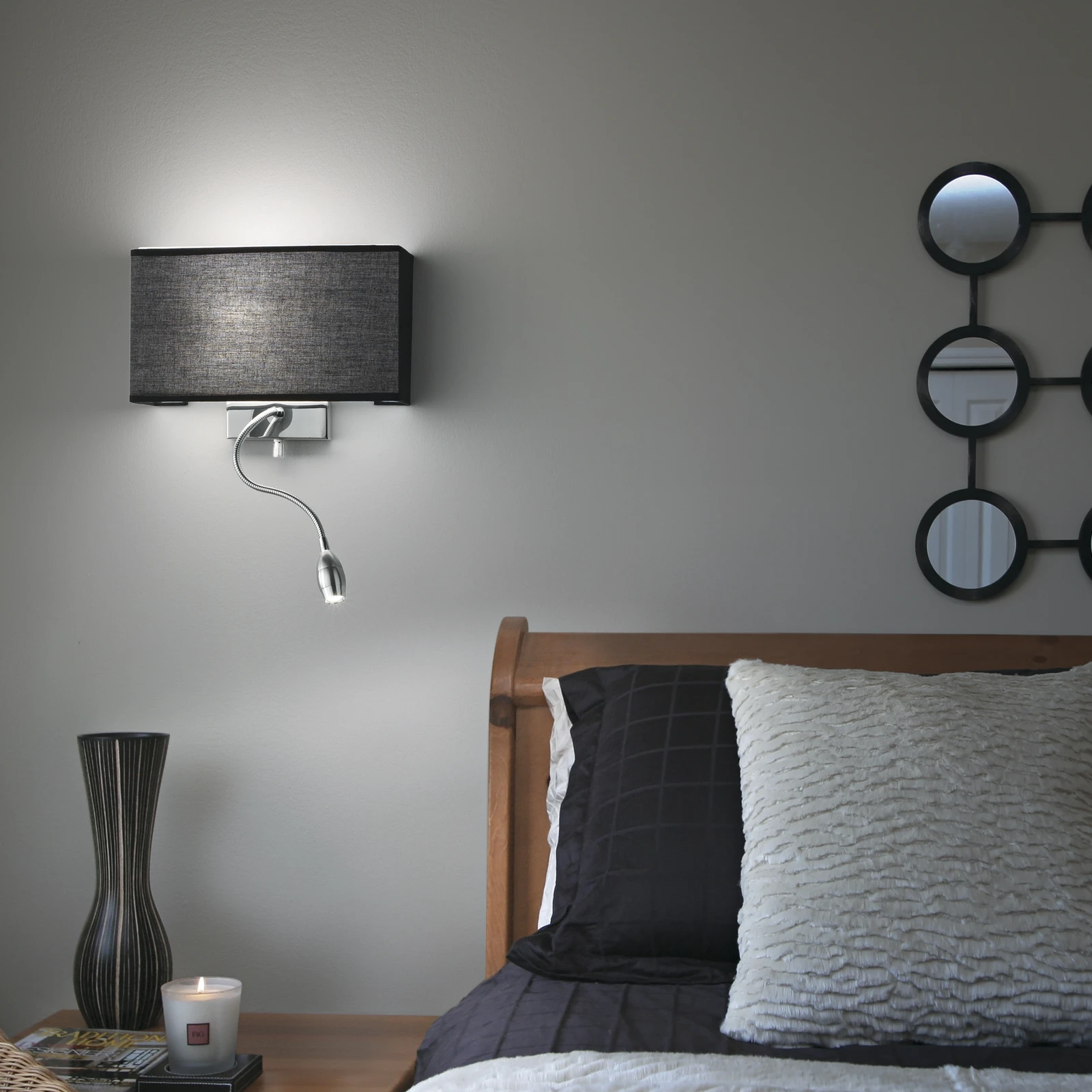 Hotel AP2 All Black by Ideal Lux, installed