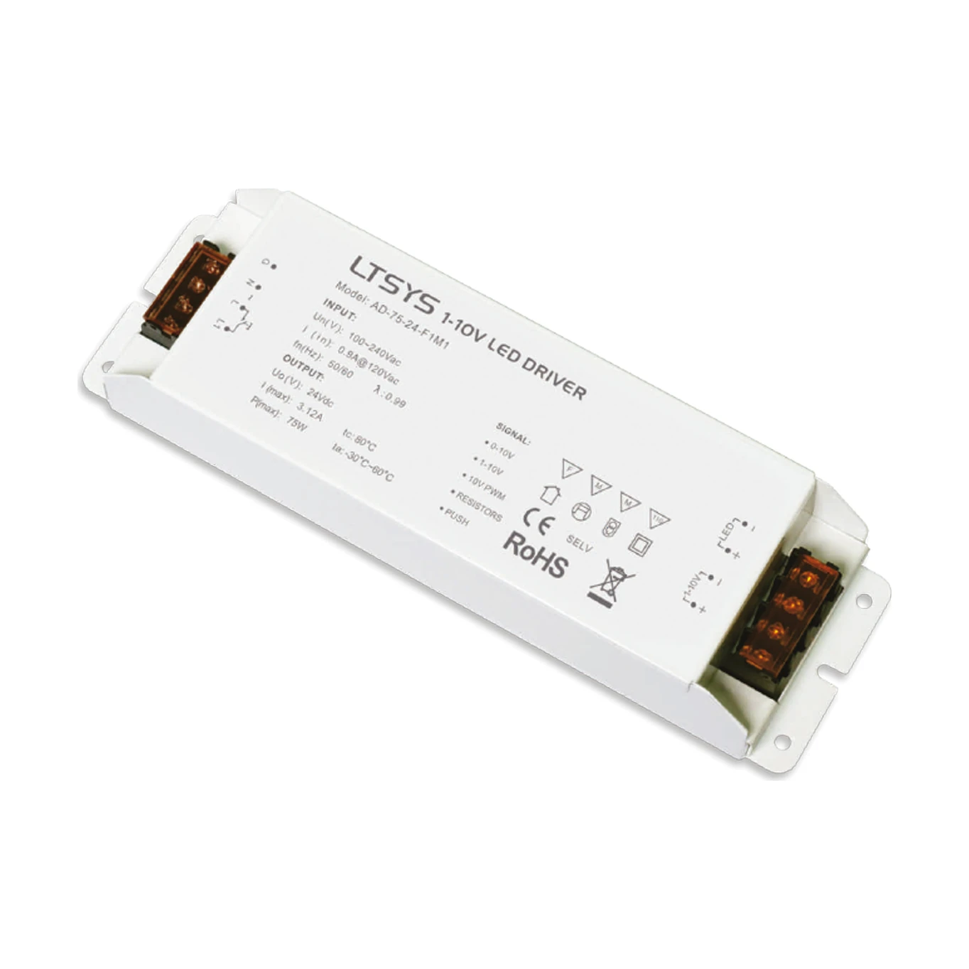 LED Driver DALI/Push 080W 24V DC by Ideal Lux, product photo