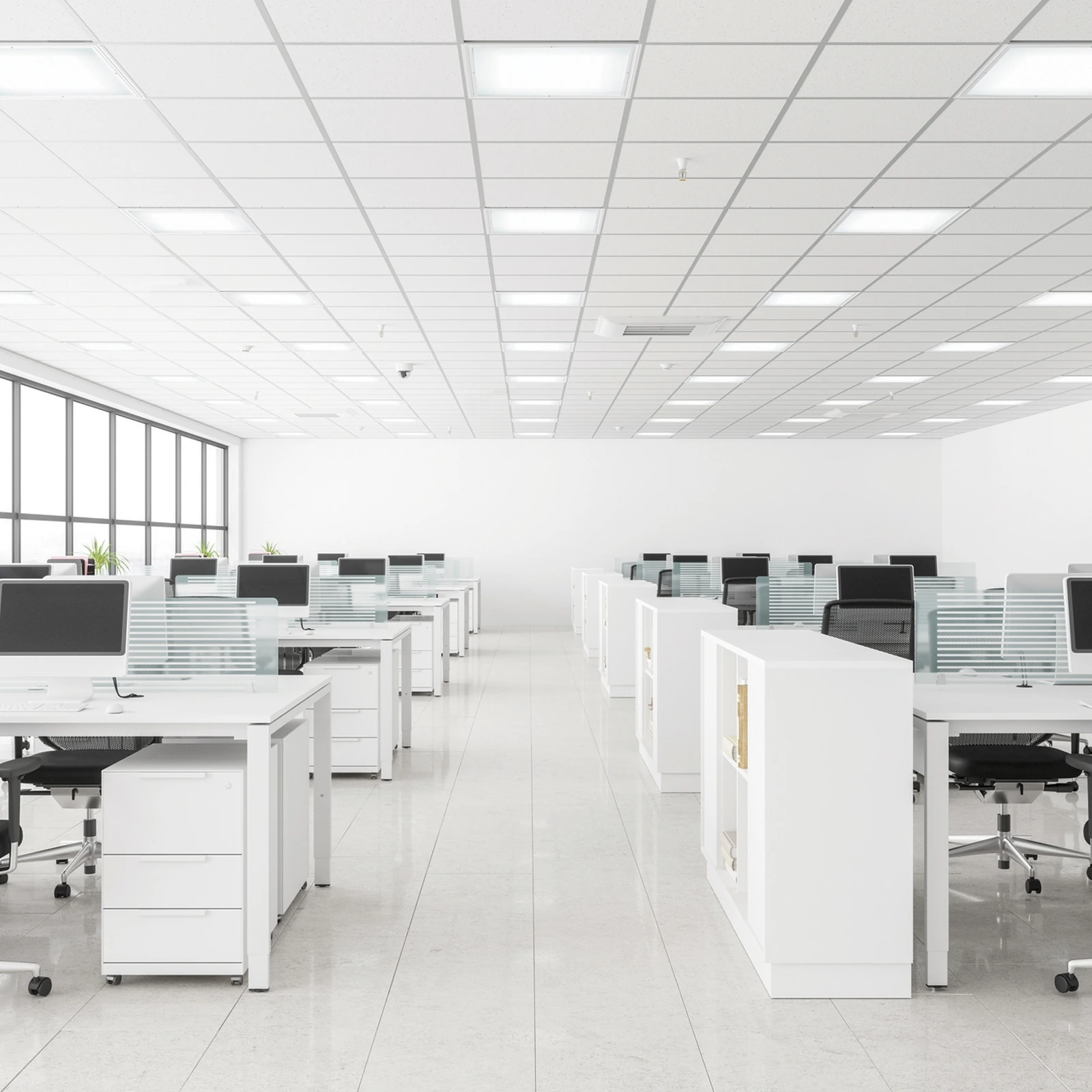 LED Panel Fi D060xd060 40W CRI90 3000K installed in an interior