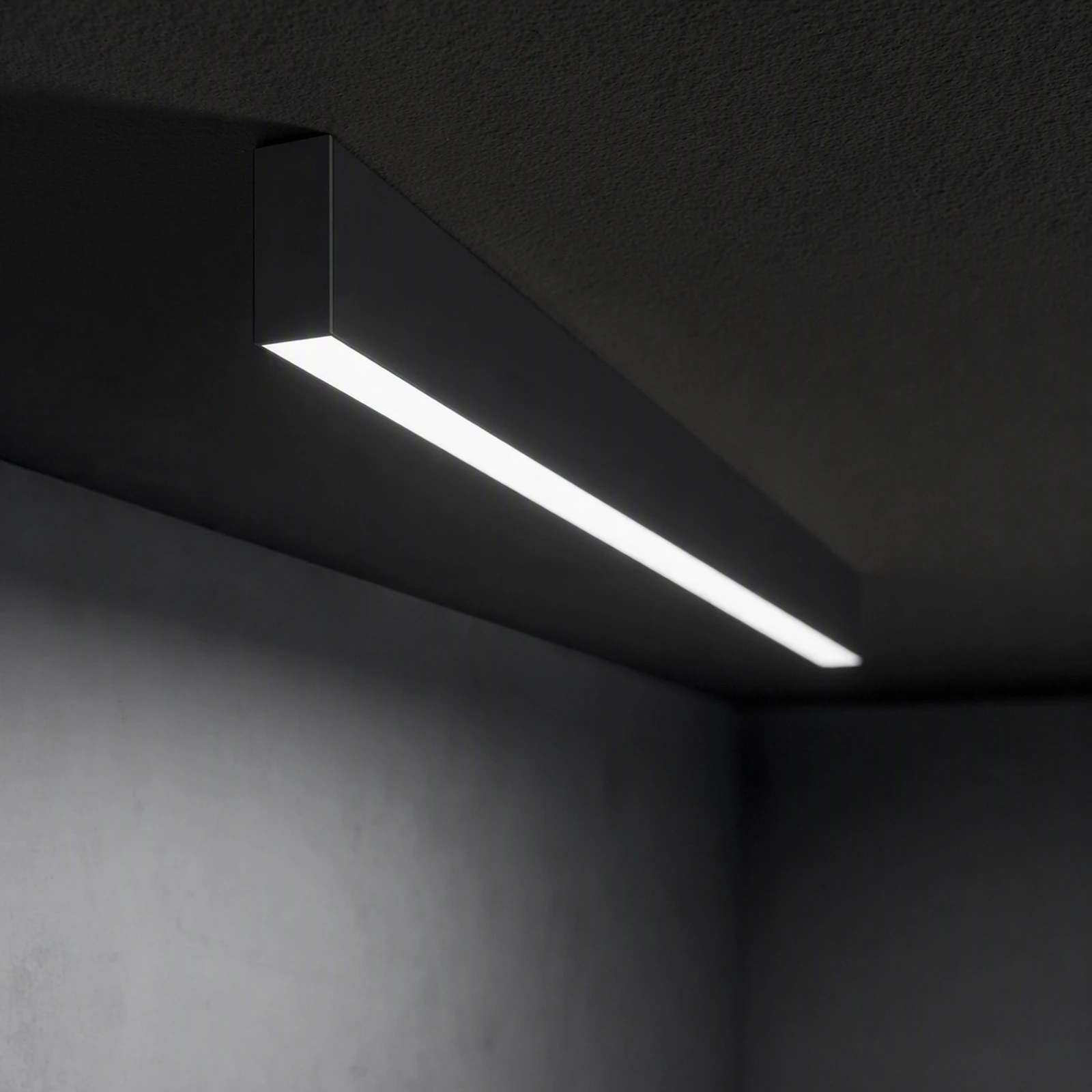 Steel SP2 D35 Bi-emission Wide 4000K Black installed in an interior