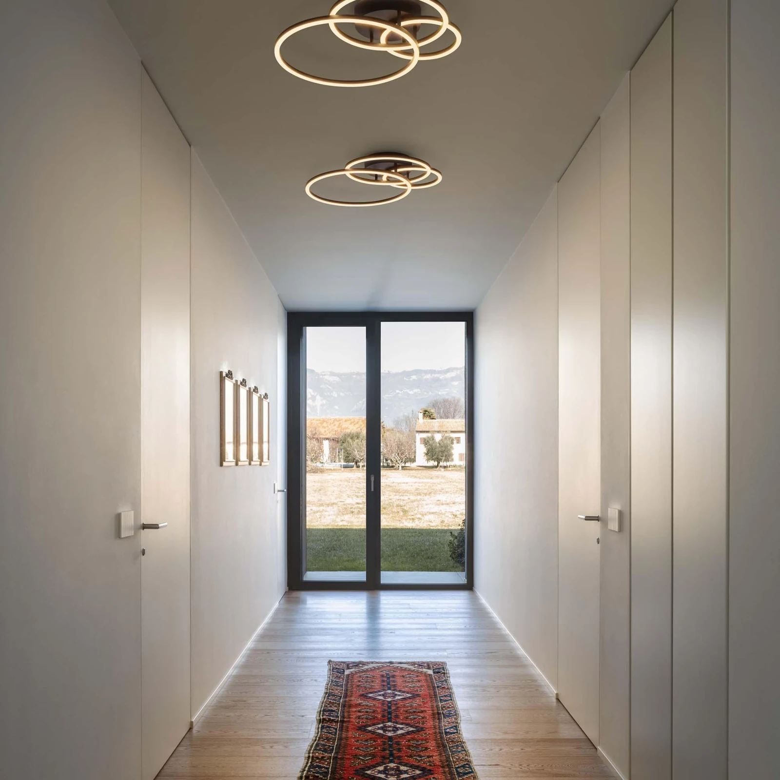 F Ceiling Light Circle by Ideal Lux, installed