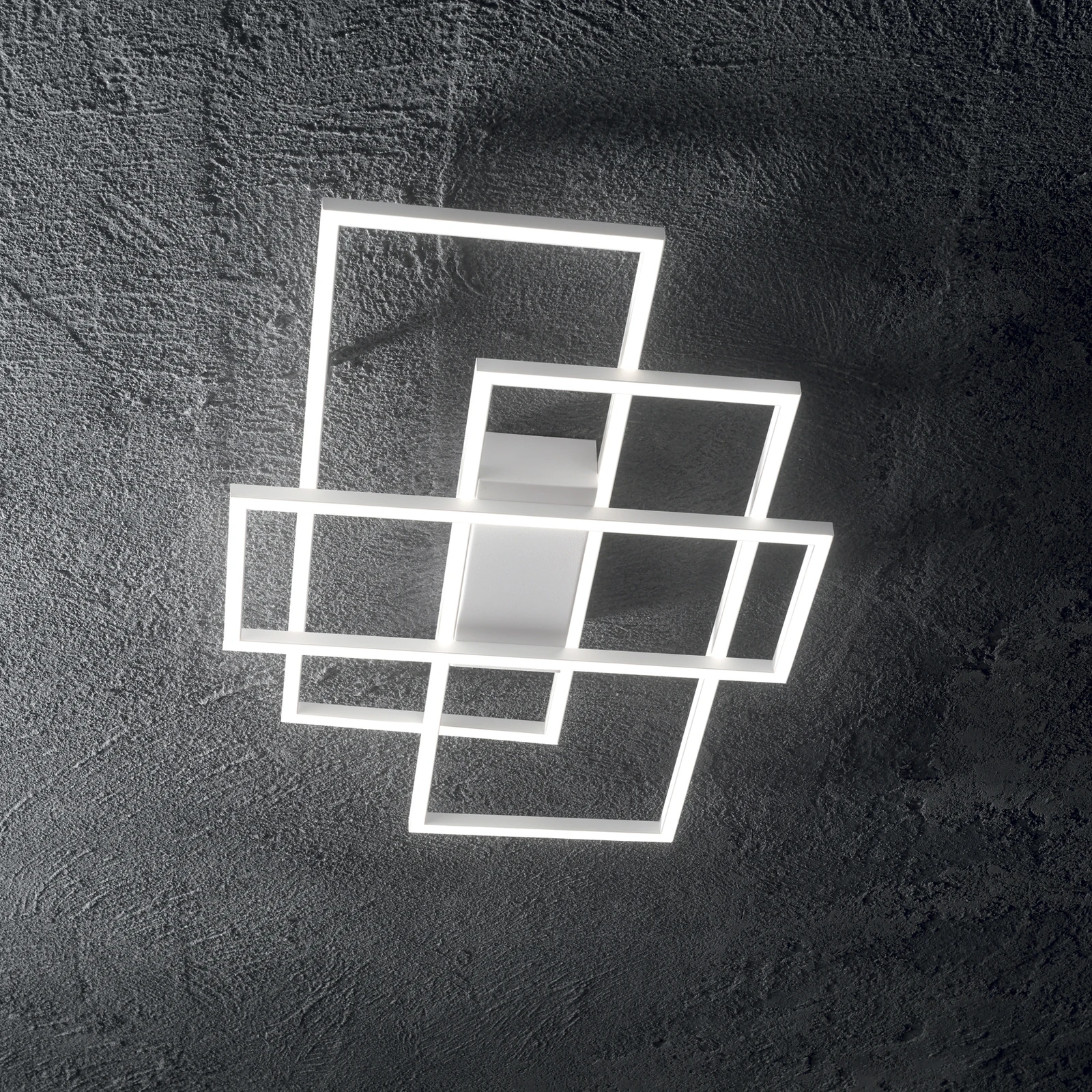 F Ceiling Light Square by Ideal Lux, installed
