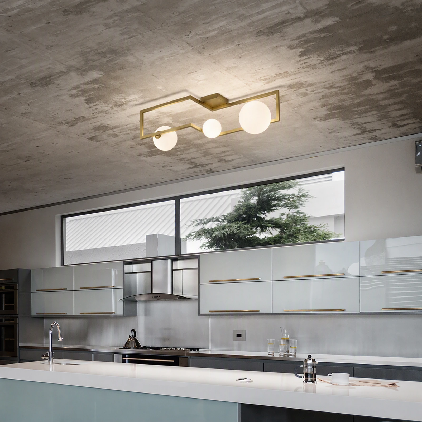 Angolo PL3 Brass installed in an interior