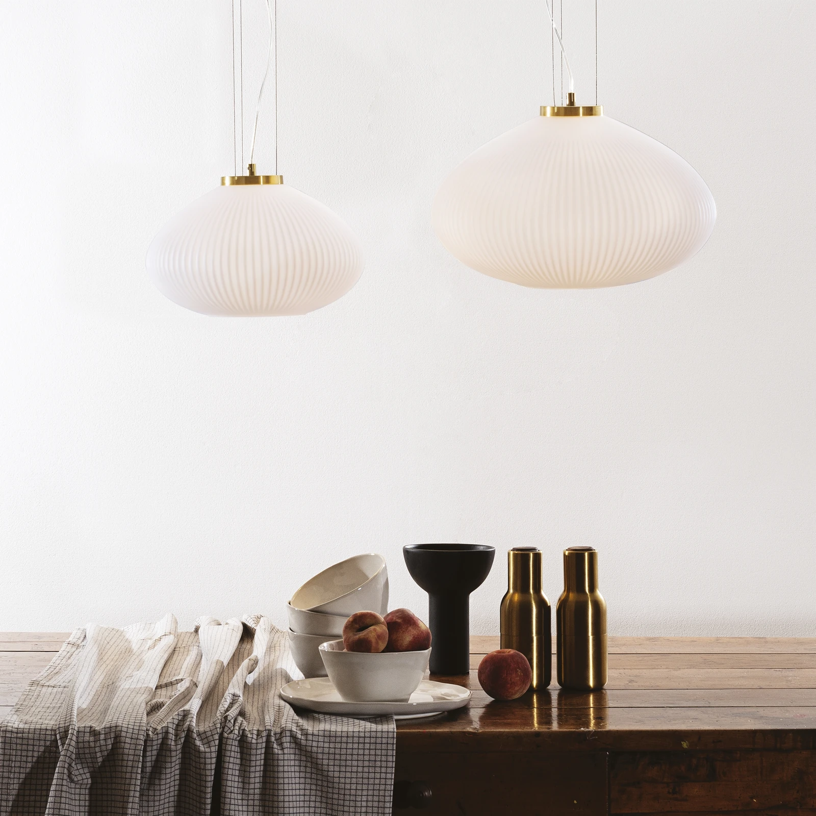 Plisse' SP1 D45 Brass by Ideal Lux, shown installed