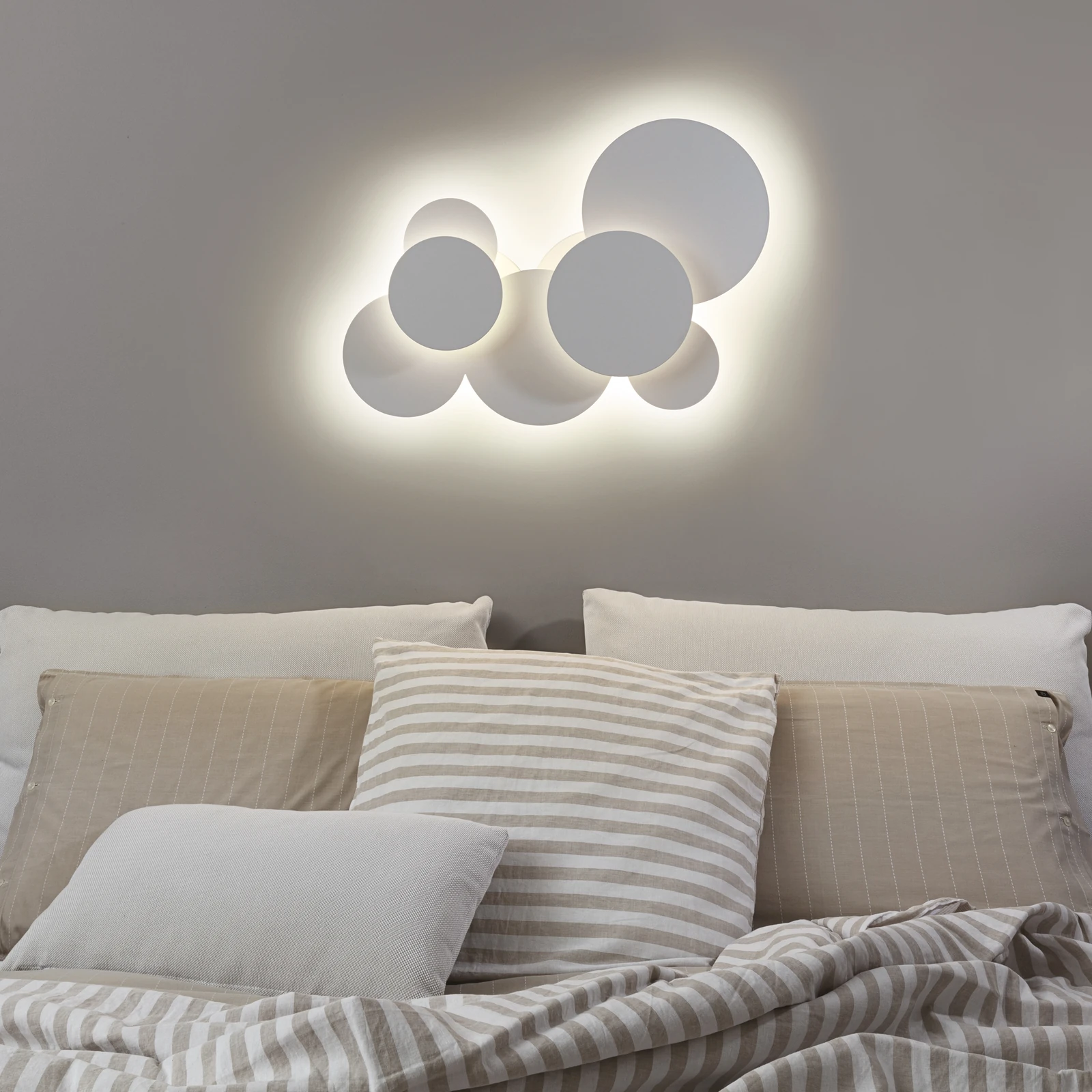 Cloud Ceiling Light by Ideal Lux, installed