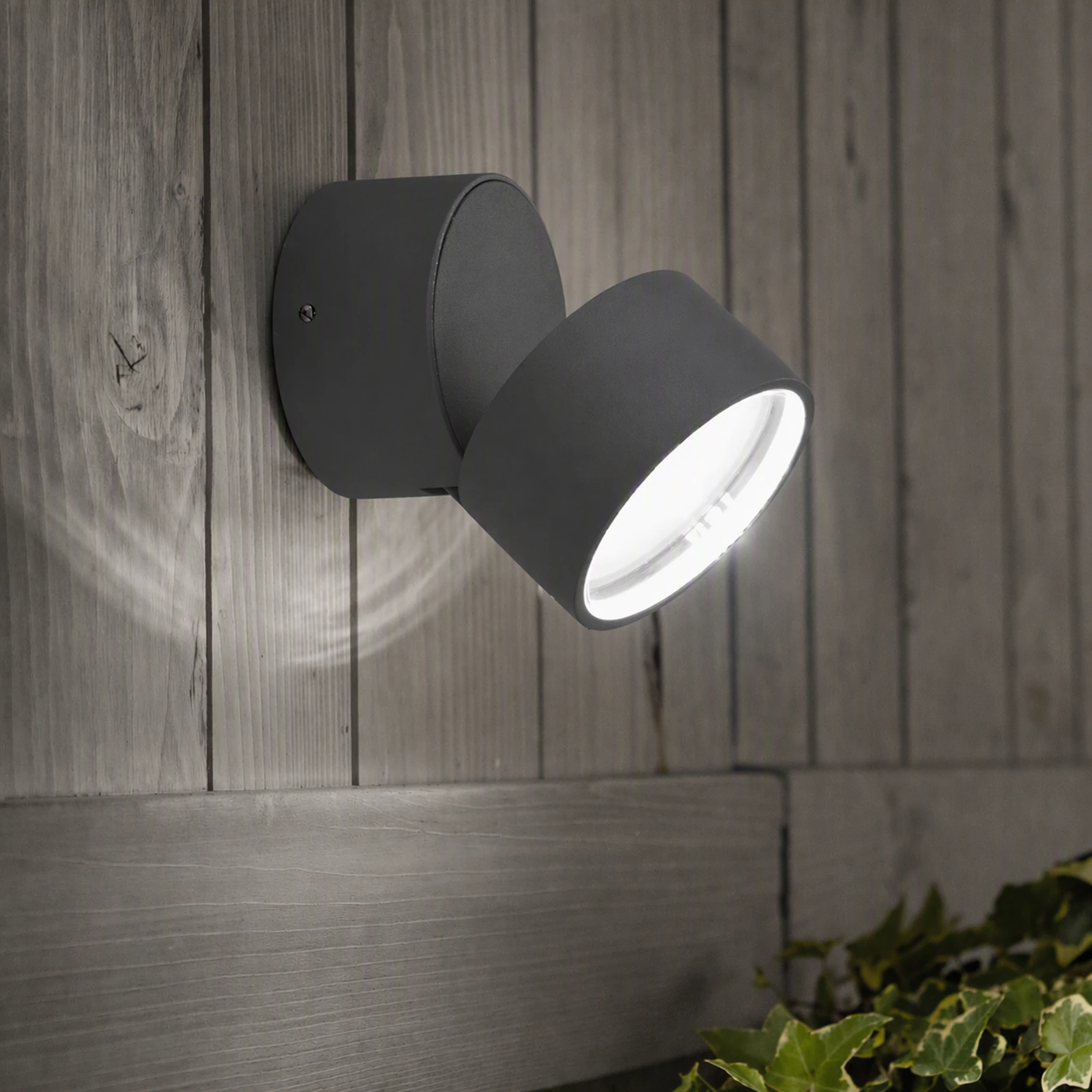 Omega Wall Light by Ideal Lux, installed