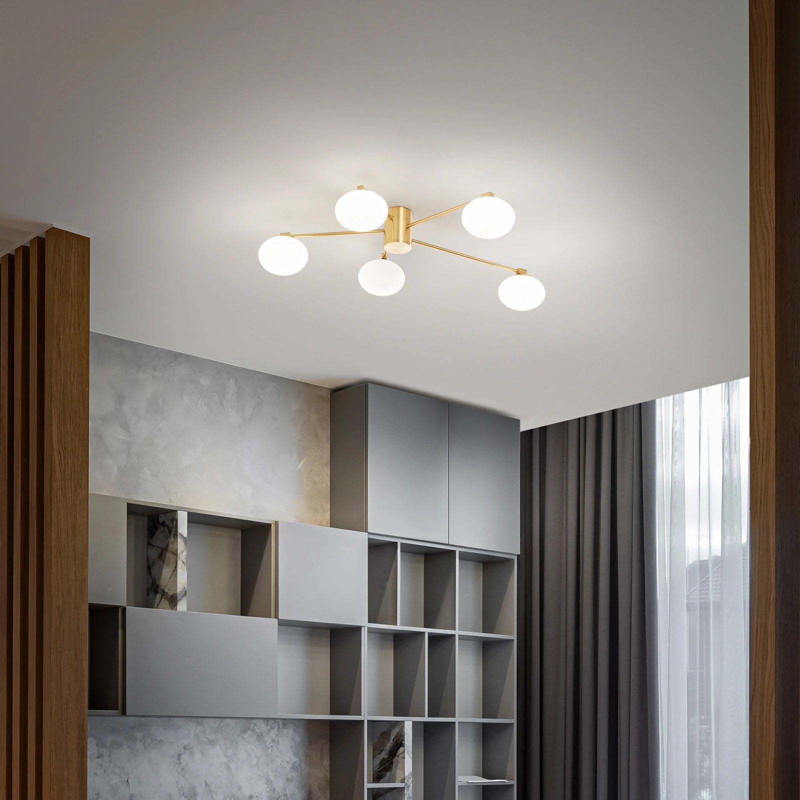 Hermes PL3 D90 Brass installed in an interior