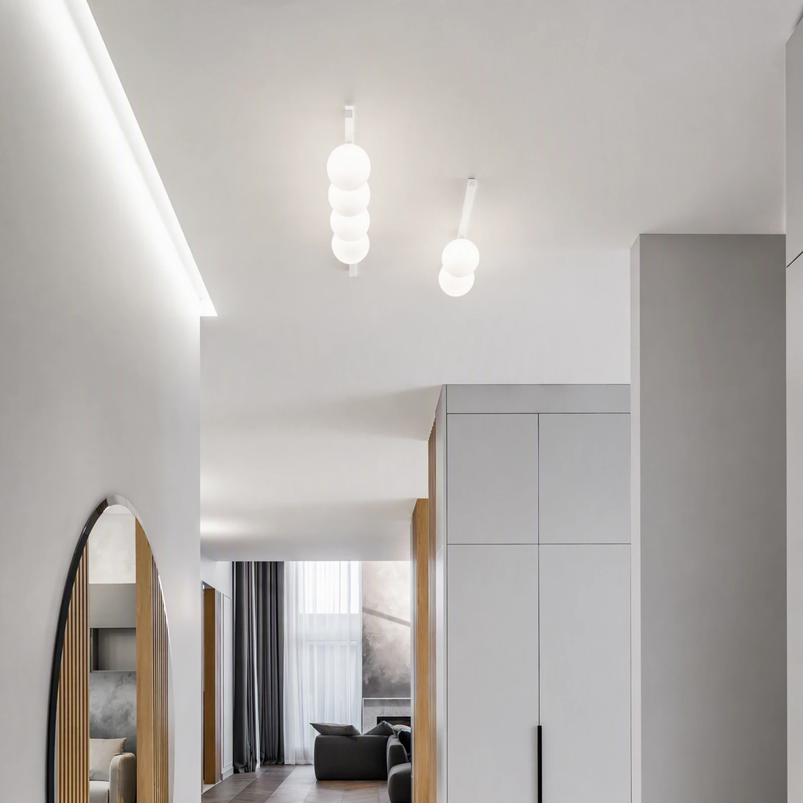 Binomio PL2 White installed in an interior