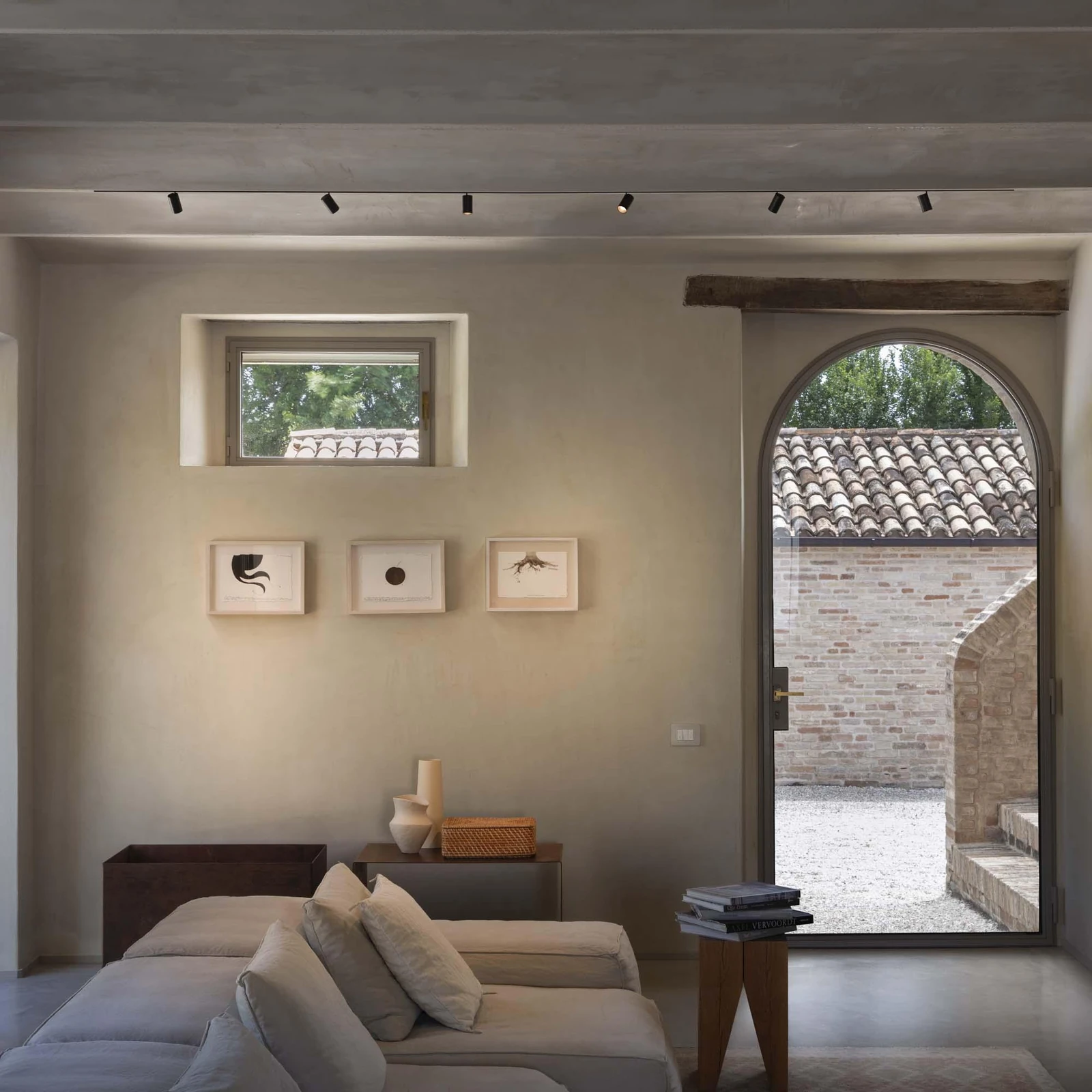 Deva Spot 4,5W 3000K by Ideal Lux, shown installed