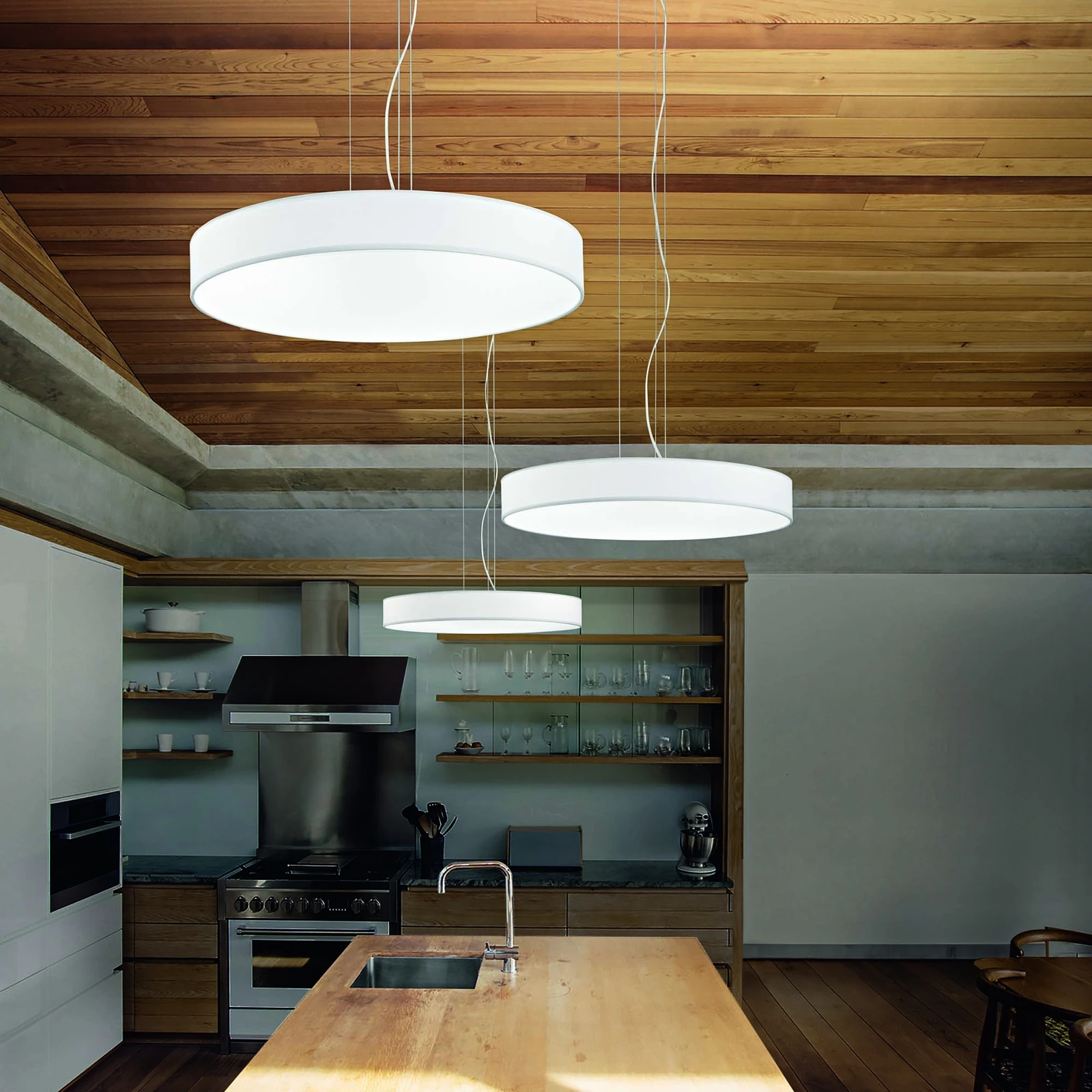 Set Up Lampshade Cylinder D70 H09 installed in an interior