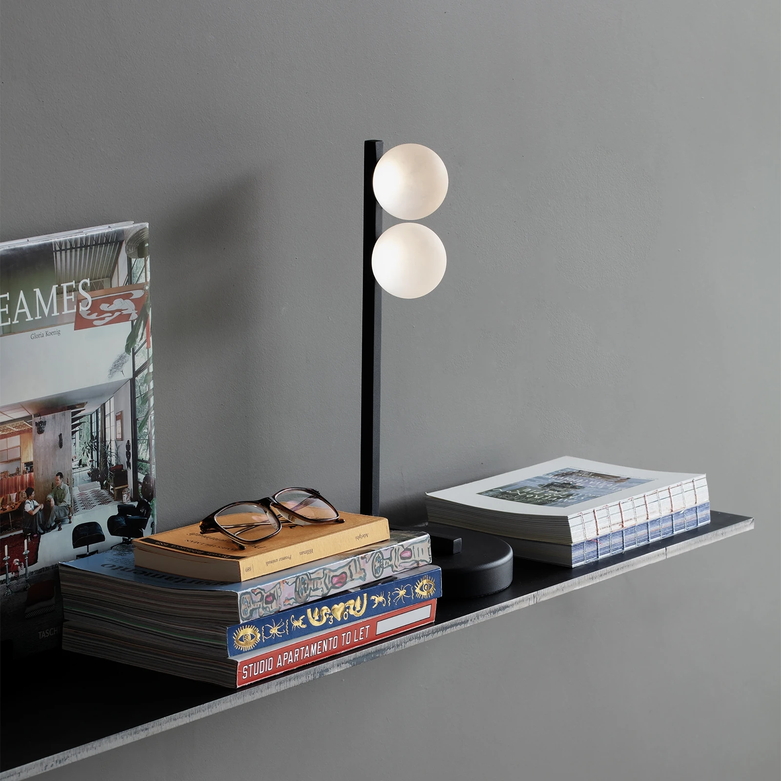 Binomio TL1 Black by Ideal Lux, shown installed