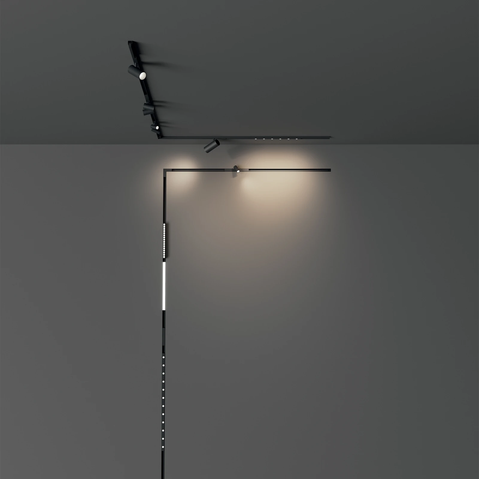 Stick Surface Track 1000mm (1 White) installed in an interior