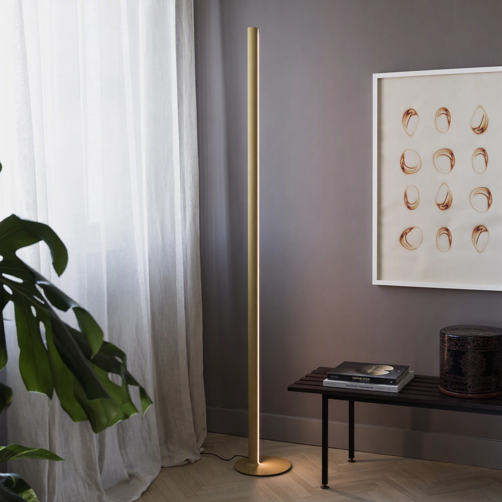 Dorica PT1 Brass installed in an interior
