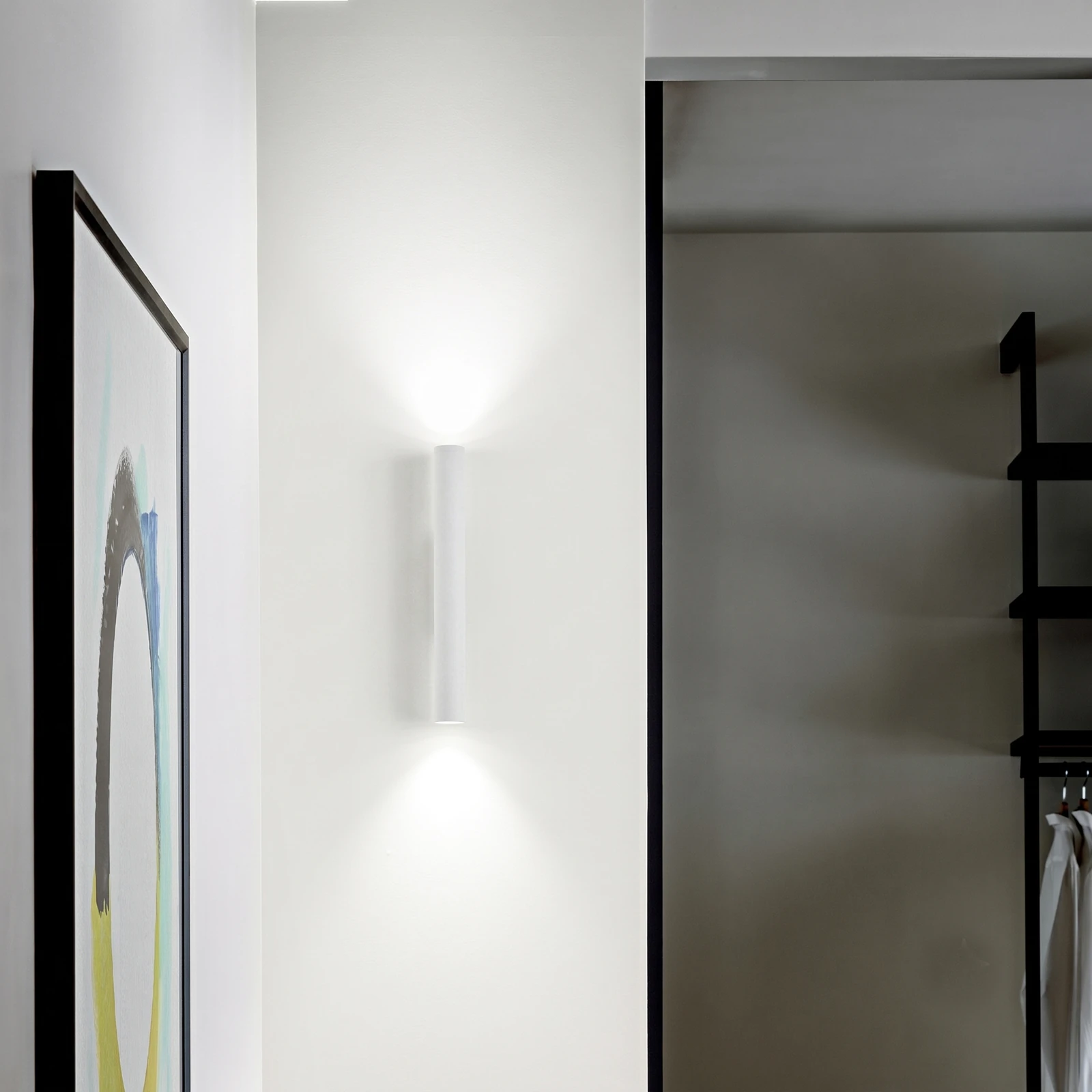 Look LED AP02 Round D3.0 H030 On/Off 3000K White by Ideal Lux, shown installed