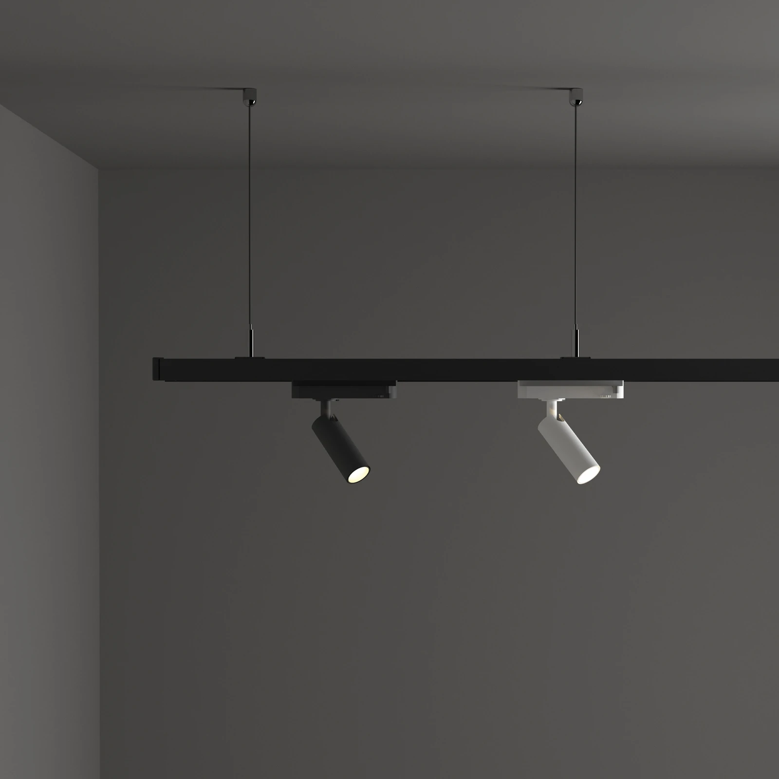 Play Tr 3-phase 13W 3000K Black installed in an interior