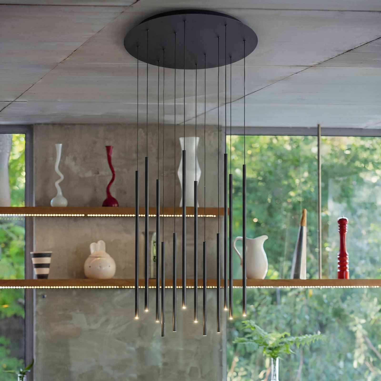 Look LED SP16 Round Drop D1.6 On/Off 3000K (371146) by Ideal Lux, installed