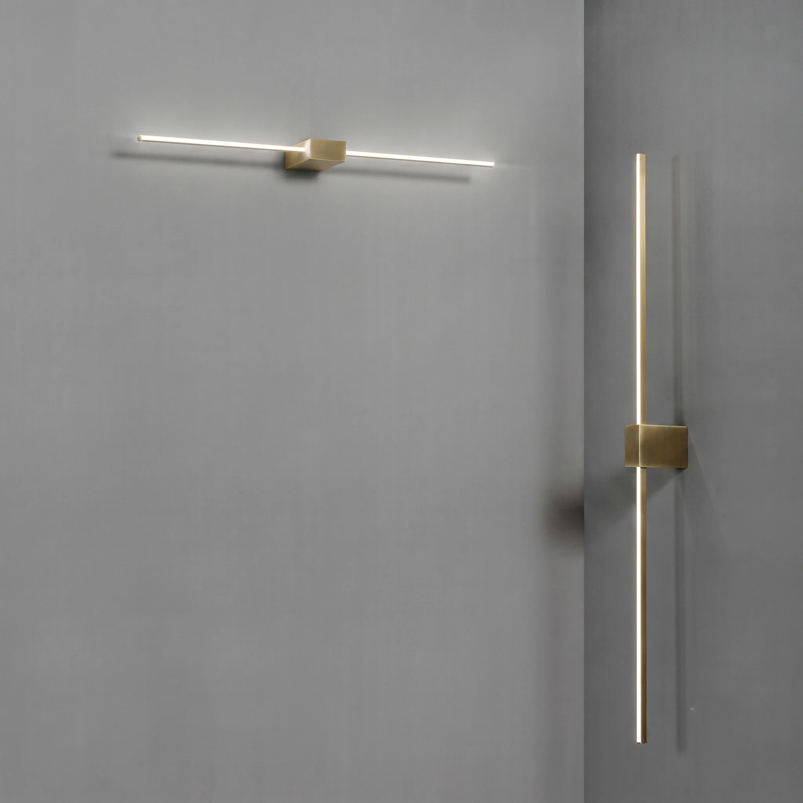 Essence Wall Light Square Light Dir. by Ideal Lux, installed