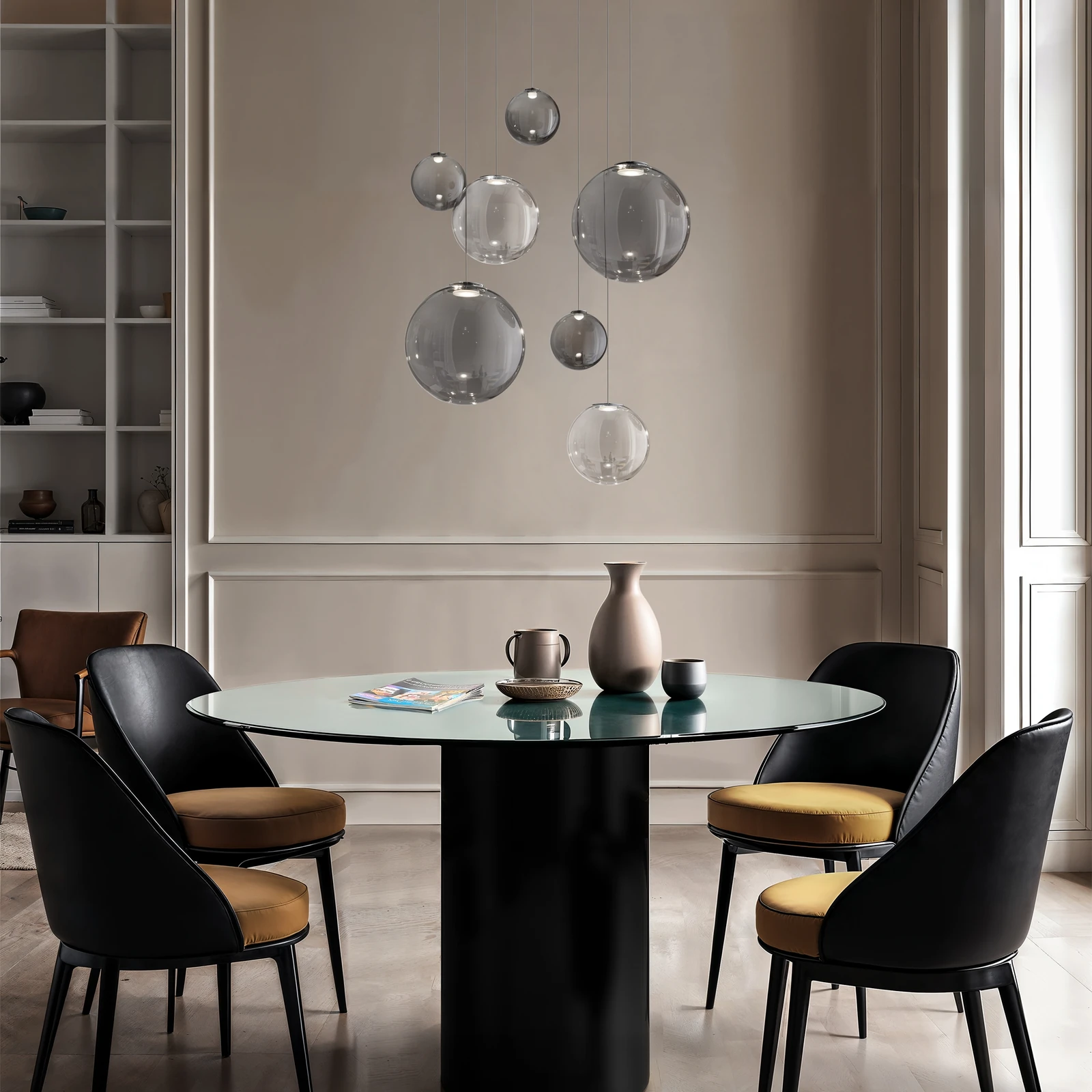Mapa Ceiling Rose LED Drop SP13 Black installed in an interior